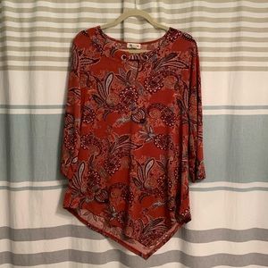 Blue Mood Three-quarter sleeve blouse